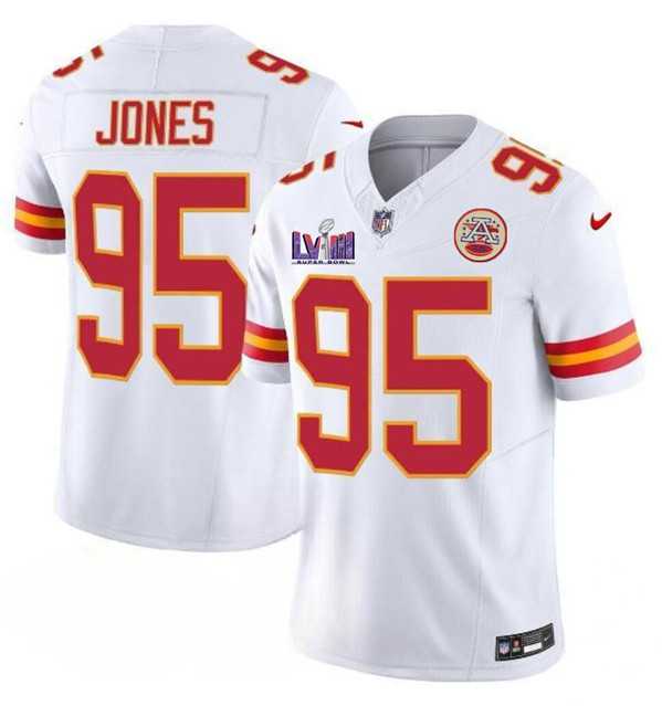 Men & Women & Youth Kansas City Chiefs #95 Chris Jones White 2024 F.U.S.E. Super Bowl LVIII Patch Vapor Untouchable Limited Jersey,We sell and wholesale Men & Women & Youth Kansas City Chiefs #95 Chris Jones White 2024 F.U.S.E. Super Bowl LVIII Patch Vapor Untouchable Limited Jersey on line form chian!